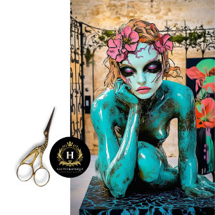 Papier Mousseline Découpage coloré Abstrait gothique Paris Gargoyle