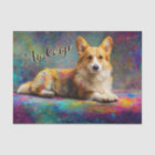 Decoupage Colorful Corgi Abstract Personalization 