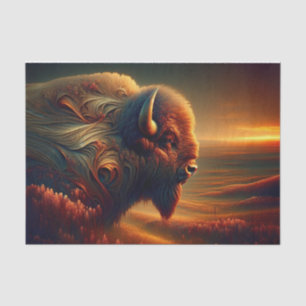 Papier Mousseline Découpage complexe du bison sud-ouest américain