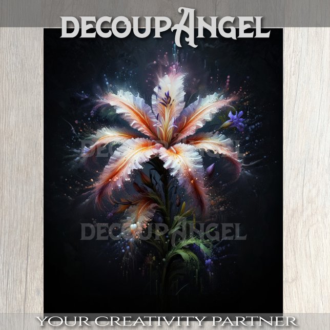 Papier Mousseline Découpage couleur Lily (Créateur téléchargé)