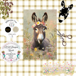 Papier Mousseline Découpage Couronné Avec Le Champ Floral Grace Donk