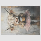 Découpage Cute Highland Vache Pink Tutu & Café