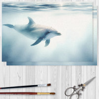 Découpage Dauphin d'aquarelle