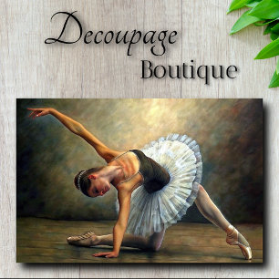 Papier Mousseline Découpage de ballerine gracieuse à l'huile de bron