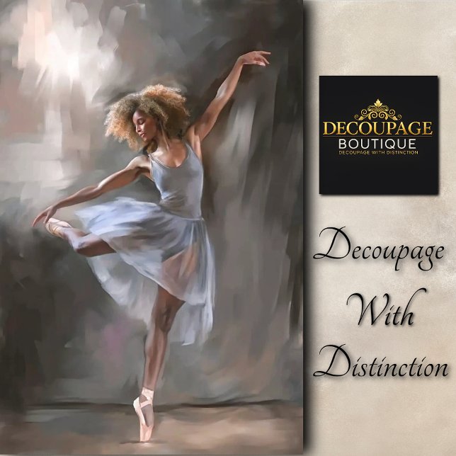 Papier Mousseline Découpage de ballet d'aquarelle gracieuse (Watercolor Graceful Ballet Decoupage Tissue Paper)