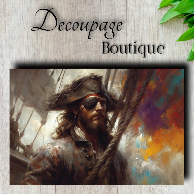 Papier Mousseline Découpage de cache-œil de pirate (Pirate Eye Patch Decoupage Tissue Paper)