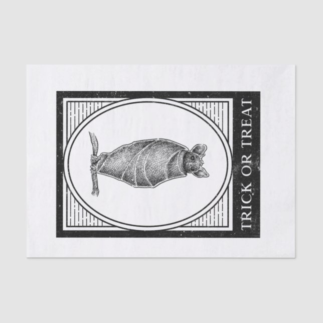 Papier Mousseline Découpage de chauve-souris (Recto)