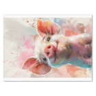 Découpage de cochon de porc de couleur filiforme