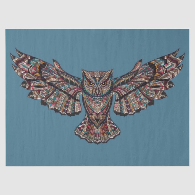 Papier Mousseline Découpage de conception d'hibou (Recto)