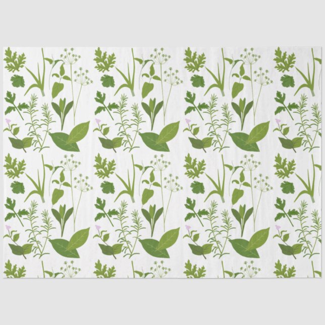 Papier Mousseline Découpage de cuisine Herbs (Recto)