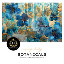 Découpage de déco Mariage de la Botanique Bleue et