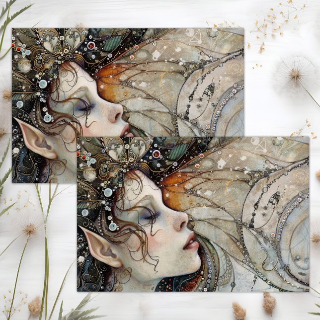 PAPIER MOUSSELINE DÉCOUPAGE DE FAIRY IMAGINAIRE (FANTASY FAIRY DECOUPAGE TISSUE PAPER)