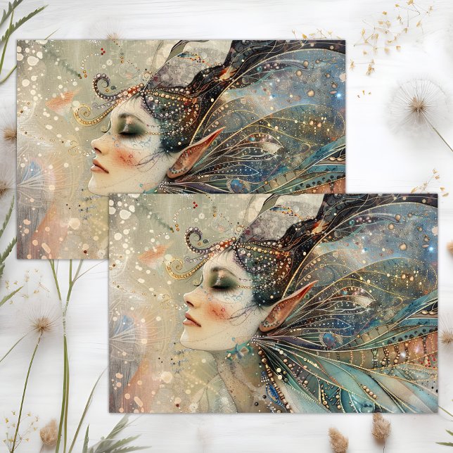 PAPIER MOUSSELINE DÉCOUPAGE DE FAIRY IMAGINAIRE (FANTASY FAIRY DECOUPAGE TISSUE PAPER)