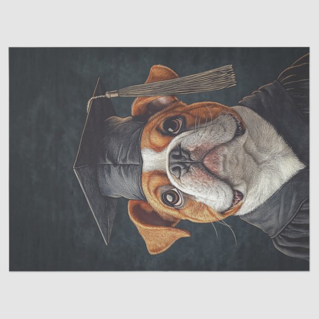Papier Mousseline Découpage de fin d'études de Bulldog (Recto)