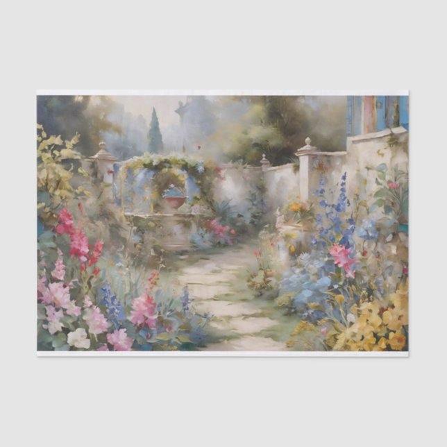 Papier Mousseline Découpage de jardin enchanté (Recto)