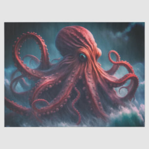 Papier Mousseline Découpage de Kraken Octopus Sea Monster