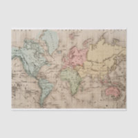 Découpage de la carte du monde vintage