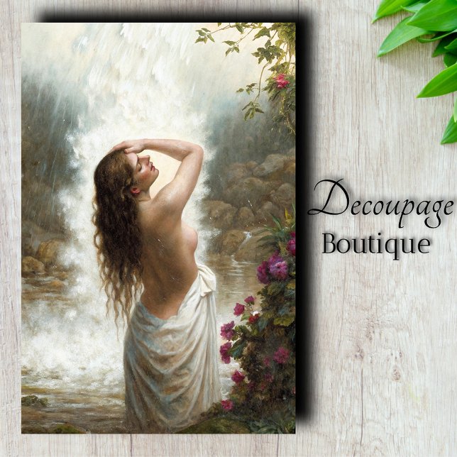 Papier Mousseline Découpage de la cascade principale (Waterfall Maiden Decoupage Tissue Paper)