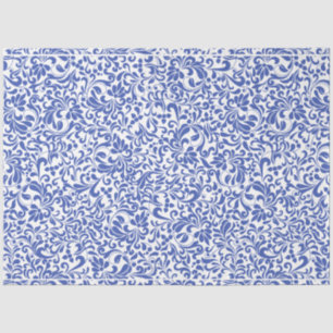 Papier Mousseline Découpage de la chinoiserie bleue vintage