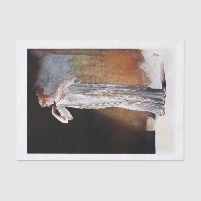 Papier Mousseline Découpage de la Dame grecque (Recto)