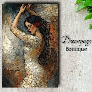 Papier Mousseline Découpage de la danseuse flamenco espagnole