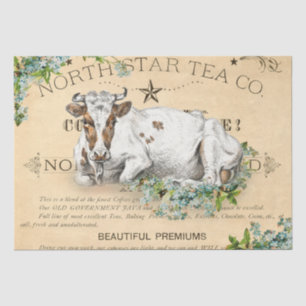 Papier Mousseline Découpage de la vache laitière vintage