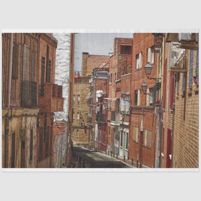 Papier Mousseline Découpage de la vieille ville 20X30 (Recto)