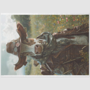 Papier Mousseline Découpage de l'agriculture de vache de ferme