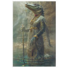 Découpage de l'alligator de style égyptien