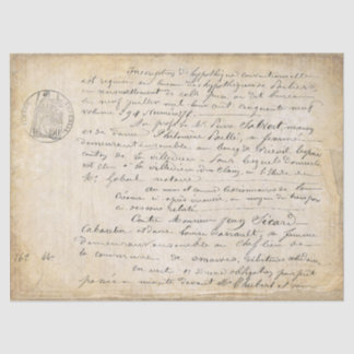 Papier Mousseline Découpage de l'ancien script français