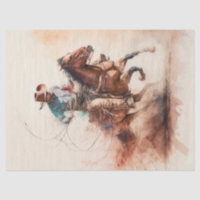 Découpage de l'aquarelle occidentale Cowboy