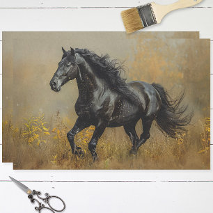 Papier Mousseline Découpage de l'Arrière - plan d'or Black Horse Gal