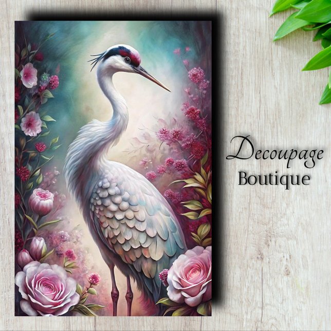 Papier Mousseline Découpage de l'aube gracieuse (Graceful Dawn Decoupage Tissue Paper)