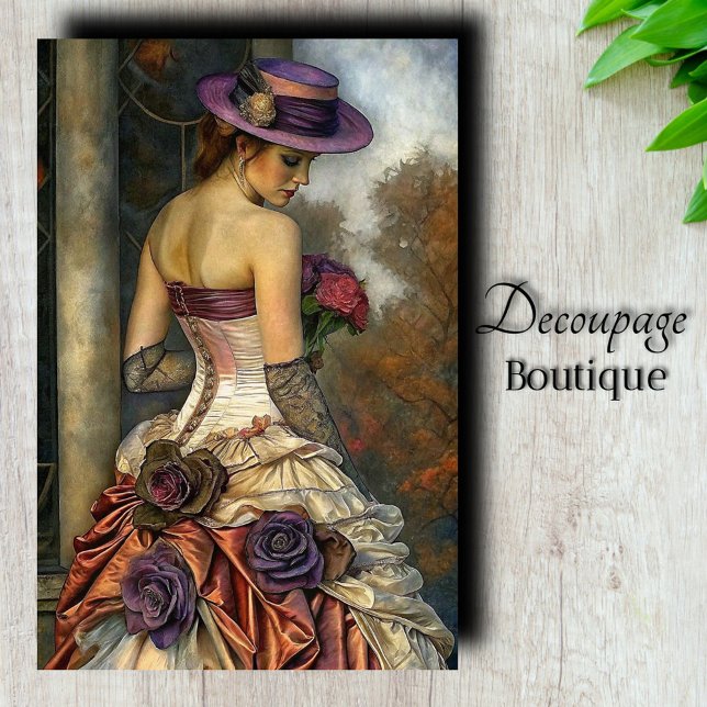 Papier Mousseline Découpage de l'élégance victorienne (Victorian Romance Decoupage Tissue Paper)