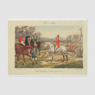 Papier Mousseline Découpage de l'Ephémère de chasseur de Fox paysage