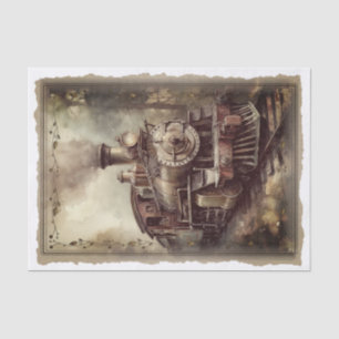 Papier Mousseline Découpage de locomotive Vintage victorienne