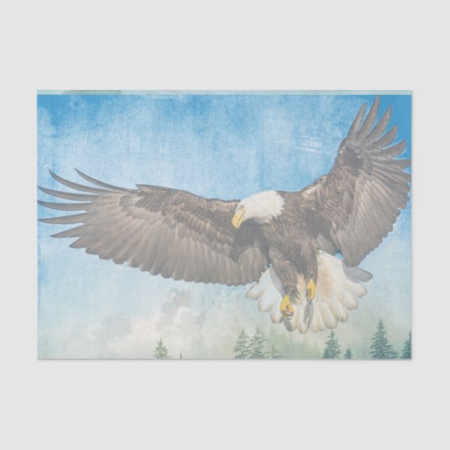 Papier Mousseline Découpage de l'oeuvre d'aigle (Recto)