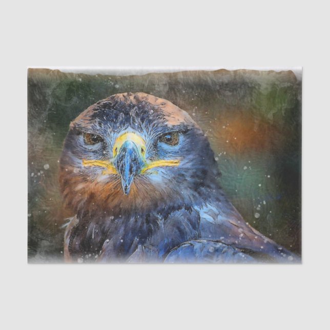 Papier Mousseline Découpage de l'oeuvre d'ornithologie Falcon (Recto)