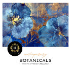 Découpage de luxe bleu et or floral