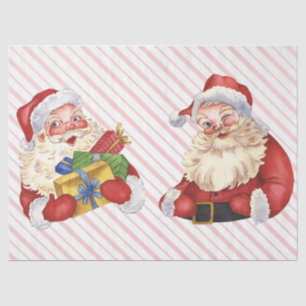 Papier Mousseline Découpage de Noël de la clause du Père Noël vintag