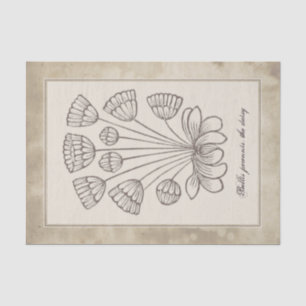 Papier Mousseline Découpage de parchemin de fleur de marguerite vint