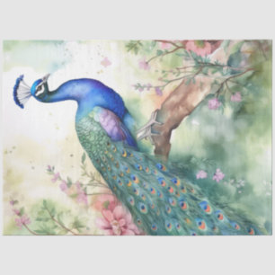 Papier Mousseline Découpage de Peacocks de Boho vintage