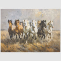 Découpage de peintures de la troupe de chevaux