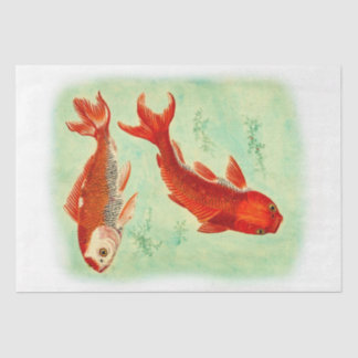 Papier Mousseline Découpage de poisson japonais vintage Koi