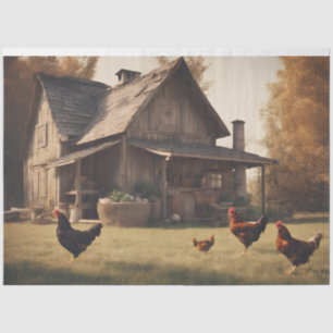 Papier Mousseline Découpage de poulet rustique de 18 livres