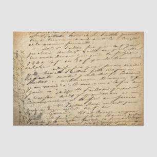 Papier Mousseline Découpage de script de script Vintage désorganisé