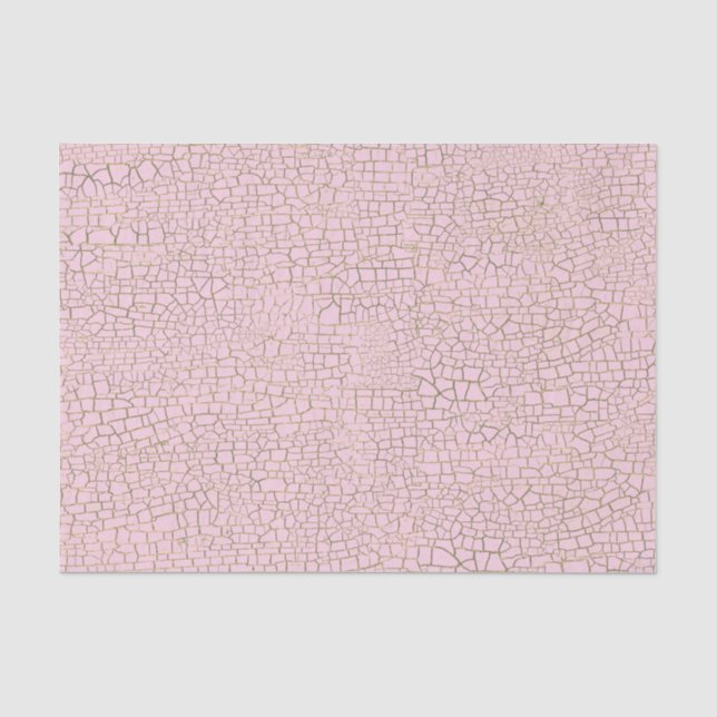 Papier Mousseline Découpage de texture de crackage rose vintage (Recto)