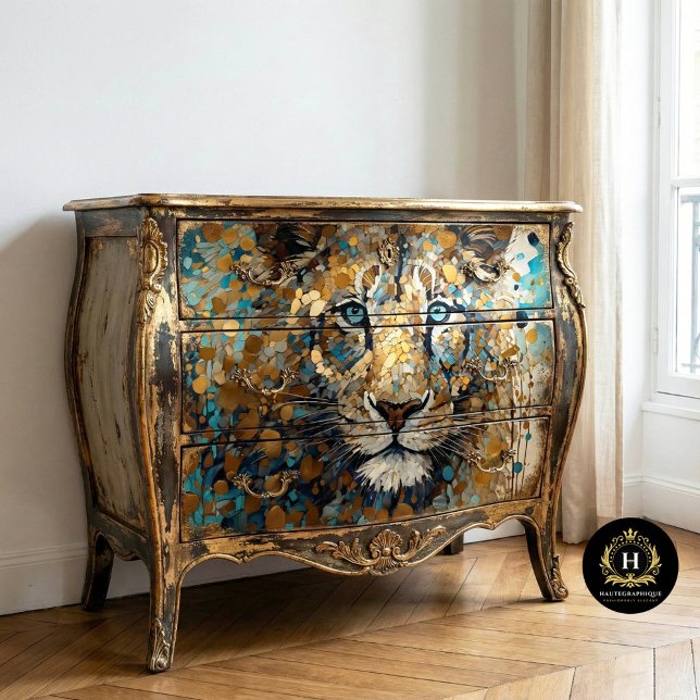 Papier Mousseline Découpage de tigre vintage (Créateur téléchargé)