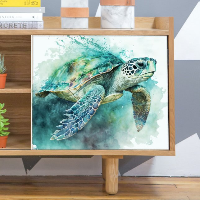 Papier Mousseline Découpage de tortues marines et bulles (Créateur téléchargé)
