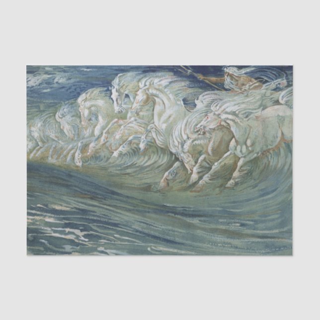 Papier Mousseline Découpage des chevaux de mer (Recto)